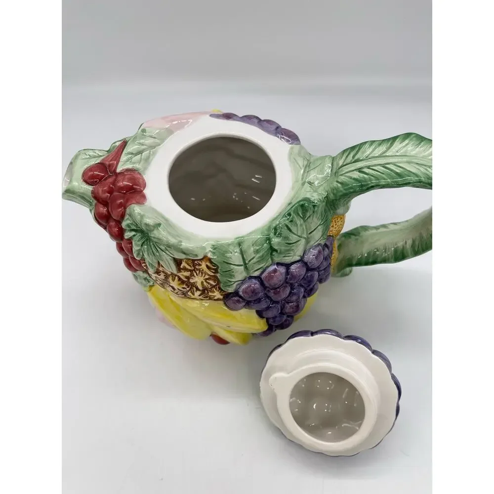 Vintage Fritz & Floyd Calypso Fruit Basket 40 oz Pitcher 1988